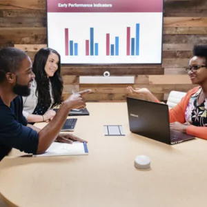 coworking space with meeting