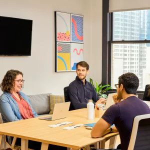 coworking space with meeting