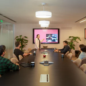coworking space with meeting