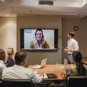 coworking space with meeting