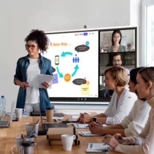 coworking space with meeting