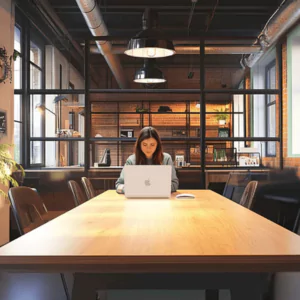 coworking space with meeting